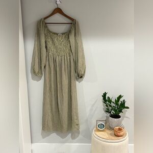 Lola May Gingham Long Sleeve Dress